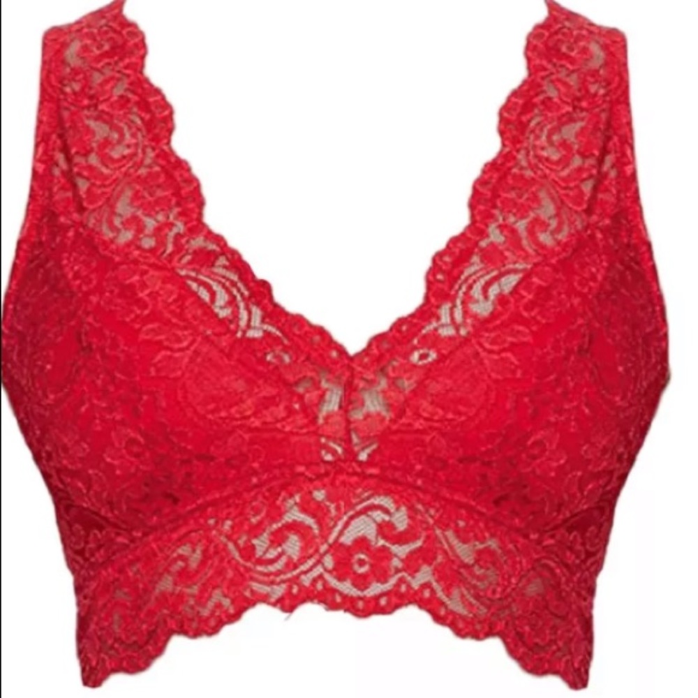 New! Red Lace Bralette - Picture 3 of 7